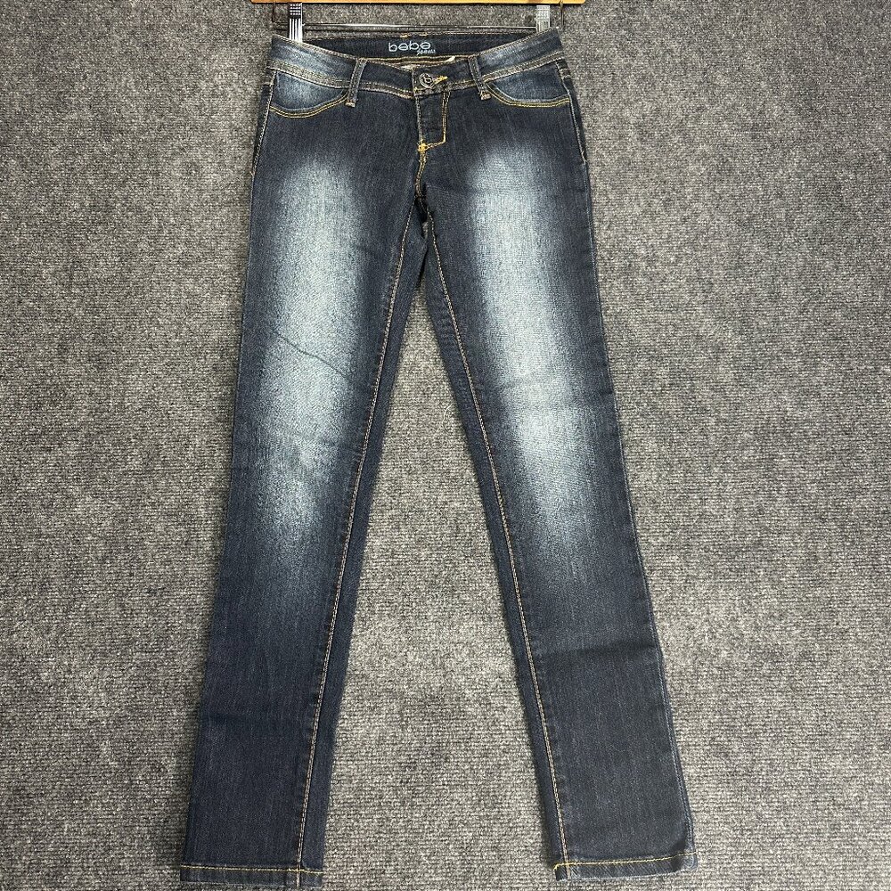 bebe Jeans Womens 25 Skinny Medium Wash Cotton Stretch Pockets